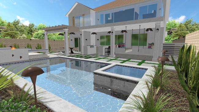 Beautiful backyard design